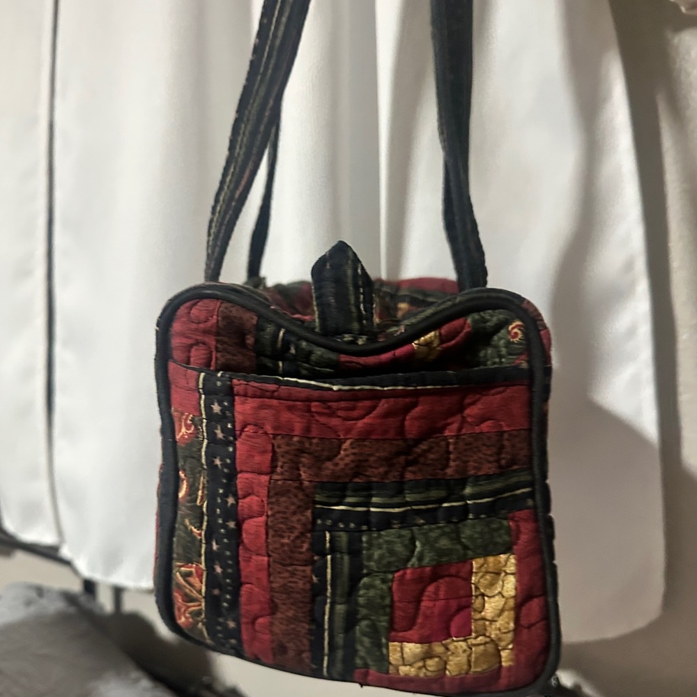 Donna Sharp Patchwork Shoulder Bag - Red And Green - image 2